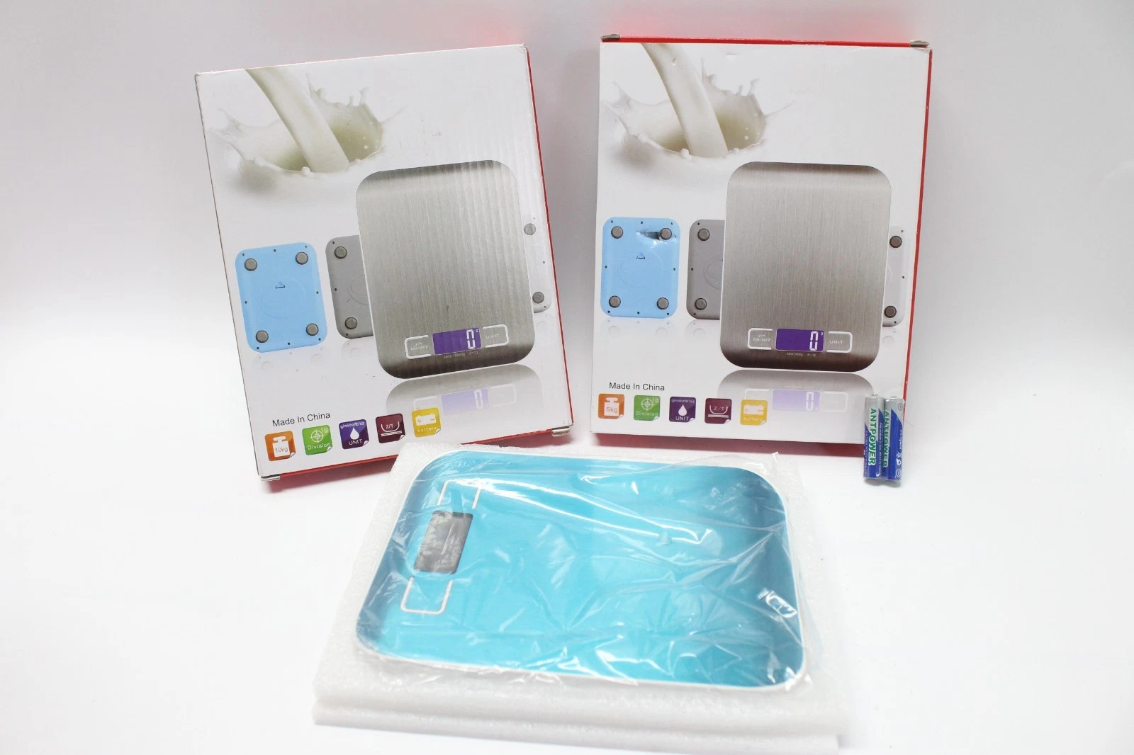 2x Kitchen Scale Turquoise Pronto Digital Kitchen Scale 10000g/1g