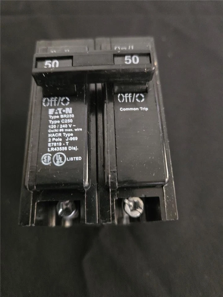 = Лот из 5 Eaton BR 50 ампер 120/240 вольт 2-полюсный автоматический выключатель BR250 новый - Изображение 2 из 4
