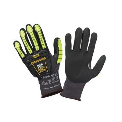 5pk Ansell Ringers  Nitrile Half-Dipped Anti-Impact Gloves R-840 Size 10  2628C