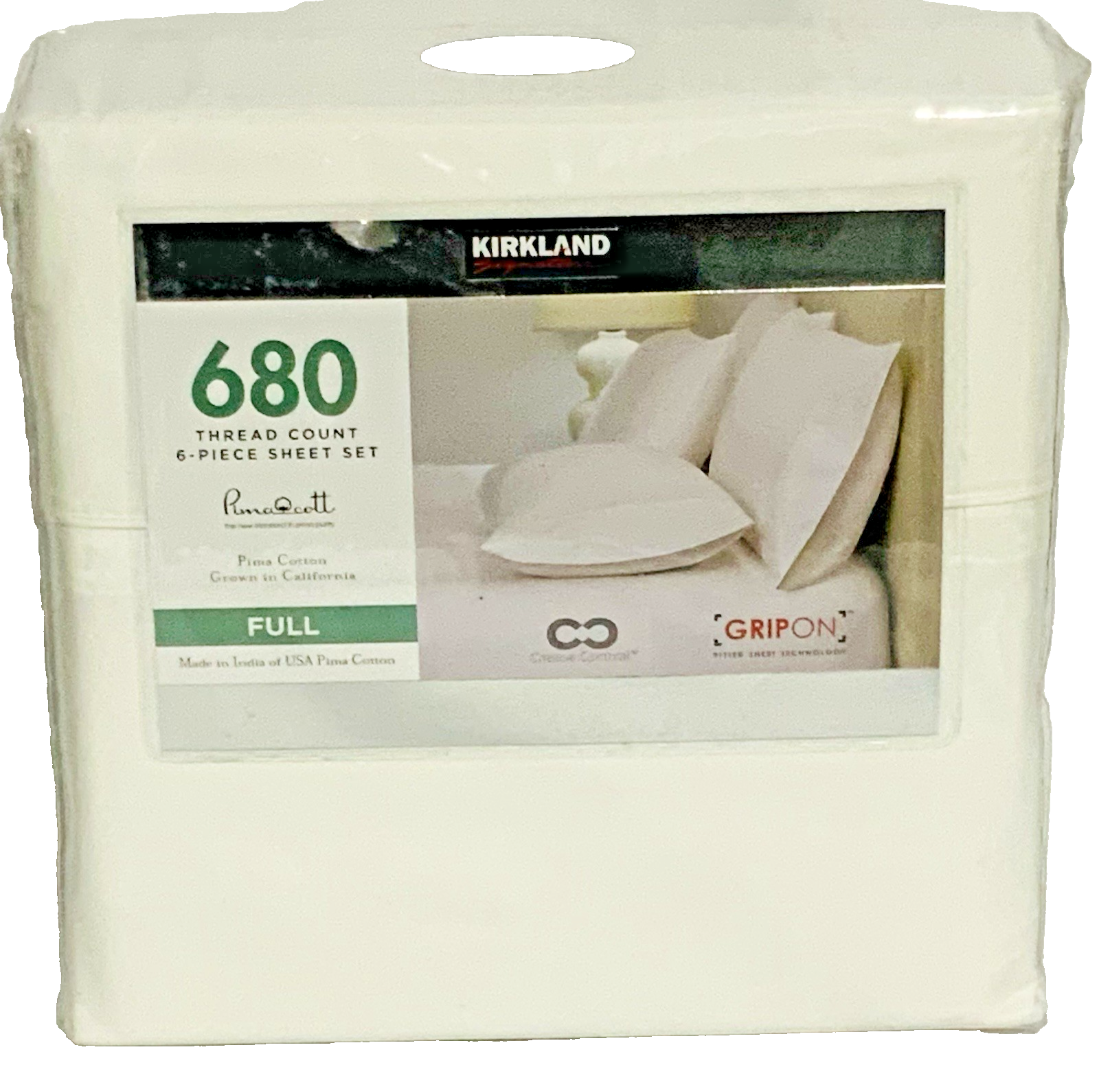 Kirkland Signature Full Size 6-Piece Sheet Set - Bright White