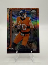 2025 Topps Chrome Football #88 Bo Nix Etch Variation Base Refractor