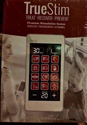 TrueStim Premium Wireless TENS EMS6 Channel Touchscreen Muscle Stimulator SEALED