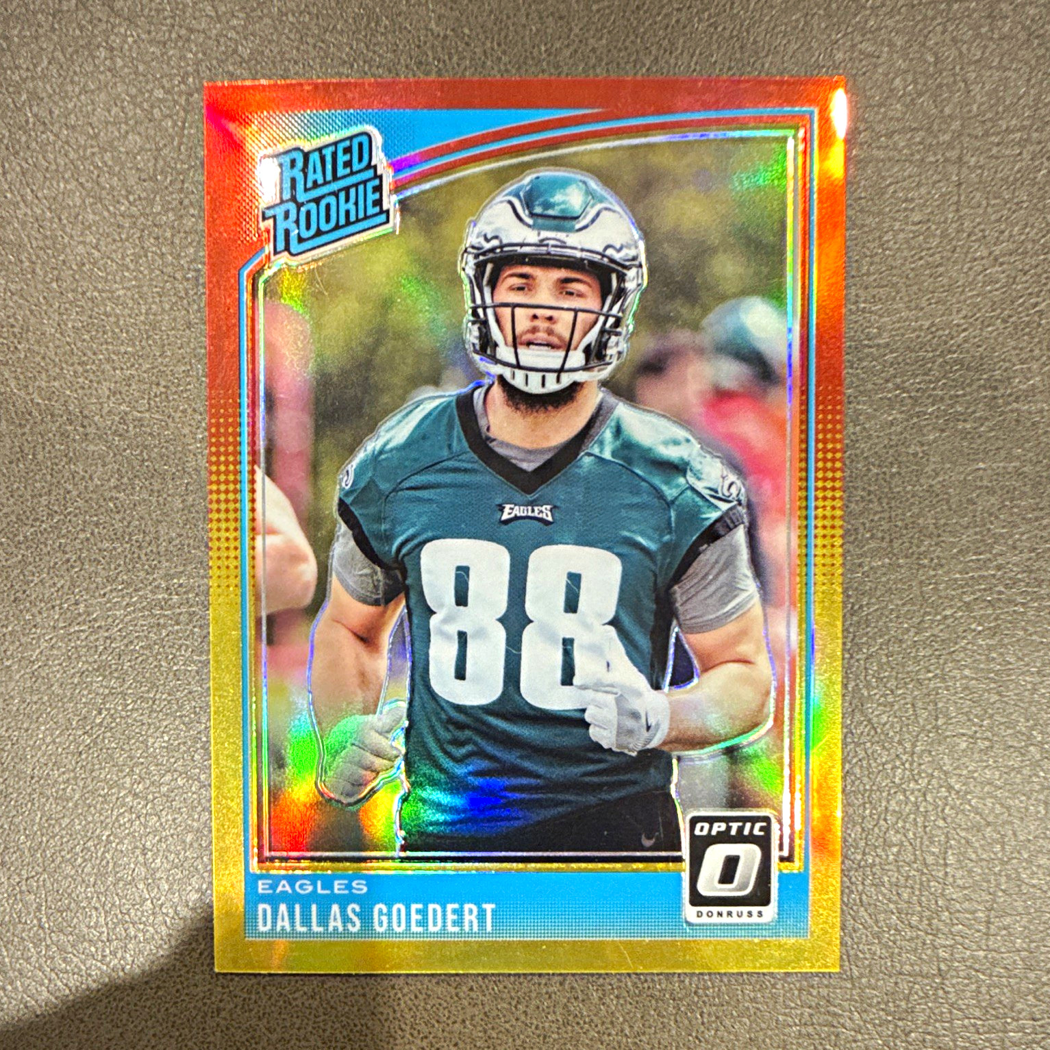Dallas Goedert Panini Donruss Optic #197 Red/Yellow