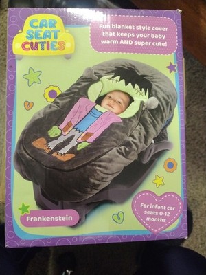 Car Seat Cuties  Blanket Style Cover  Baby Is  Warm And Super Cute(Frankenstein)