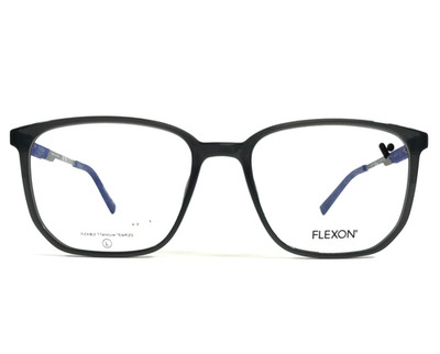 Flexon Eyeglasses Frames EP8022 020 Black Blue Gray Square Full Rim 53-18-145