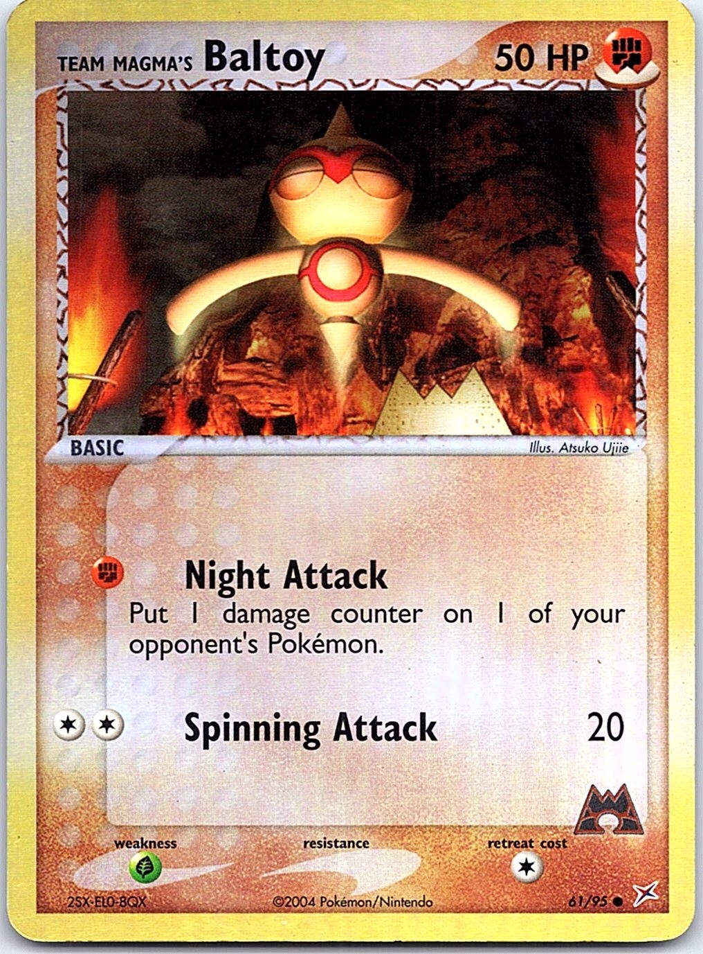 Team Magma's Baltoy 61/95 Common Team Magma vs Team Aqua Pokemon Reverse Holo LP