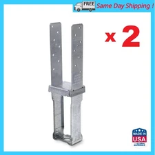 (2) CBSQ44-SDS2 Galvanized Standoff Column Base for 4x4 Nominal Lumber w/Screws