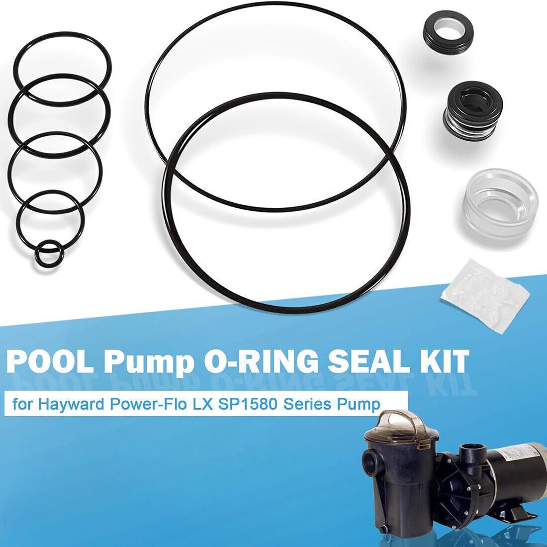 Pool Pump O-Ring Seal Repair Kit for Hayward Power-Flo LX SP1580 Series Pumps