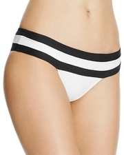 NWOT PIlyq Water Lily White Colorblock L Cheeky Bikini Swim Bottom 97922