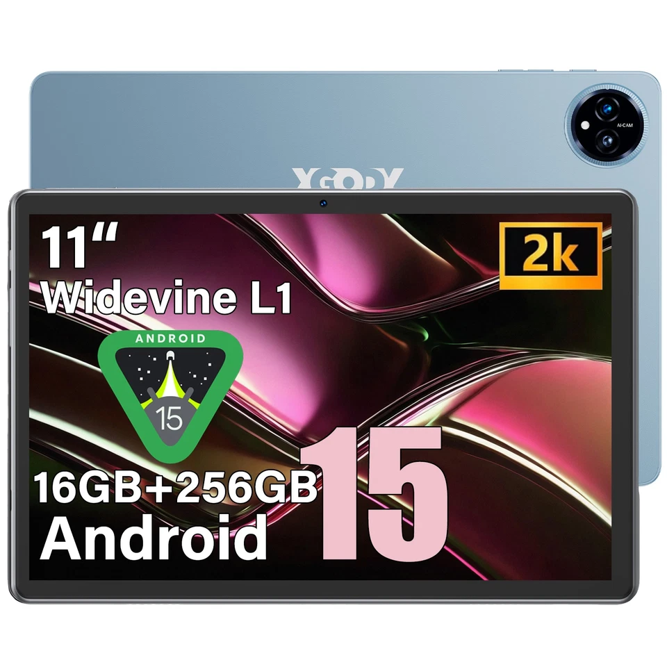 2025 Neu Tablet Android 15 11 Zoll 16GB RAM+256GB ROM 8000mAh Octa core 5G WlFl - Bild 3 von 4