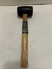 Rubber Mallet Hammer With Wood Handle 8-oz Black
