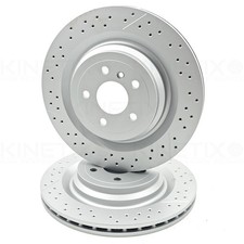 F&uuml;r Mercedes ML63 AMG Heck Gelocht Gerillt Beschichtet Set Bremsscheiben 345mm