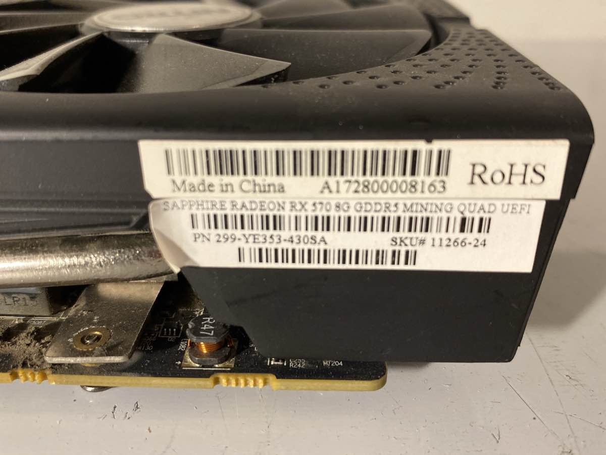 SAPPHIRE Radeon RX 570 8GB GDDR5 Mining Quad UEFI Graphics Card | eBay
