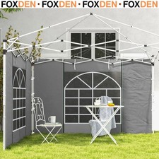 Pop Up Gazebo Side Panels Replacement 3x3m 3x6m 2 Pack Grey Replacement Walls