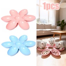 16" Cat Bowl 6 Petal Flower Shaped Small Multi-Pet Feeder for Indoor Food Water