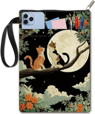 Buchumschläge Mit Katzenmotiv Mondbaum Buchschutz Tierblumen Buchhülle Für Tasch