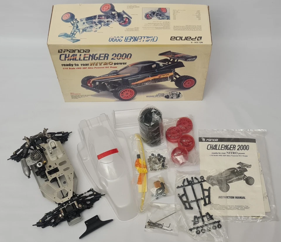 Thunder Tiger Panda Challenger 2000 1:10 4wd nitro buggy New Boxed Rare - Immagine 4 di 4
