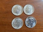 Lot of 4 BU Silver (90%) Roosevelt Dimes