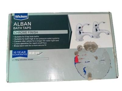 Alban T38 Chrom Badewannenarmaturen - 2 Loch Deckmontage 1/4 Umdrehung Hoch-/Niederdruck