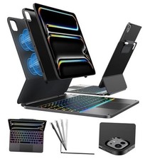 iPad Pro 13-inch M5 2025 / M4 2024 Space Black Keyboard with Black Case