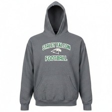 Gildan Heavy Blend Staley Falcon Football Hoodie Grey XL Pullover Graphic Sweat