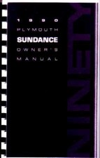 1990 Plymouth Sundance Owners Manual