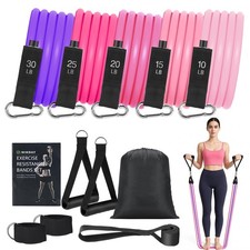 Exercise Resistance Bands with Handles for Working Out 100 Lbs Workout Bands ...