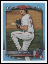 2025 Bowman Draft Chase Shores Chrome Sky Blue Refractor