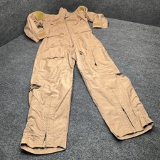 Flight Suit Barrier Wear Mens 38S Tan CWU-27/P Aramid Coveralls Military Desert