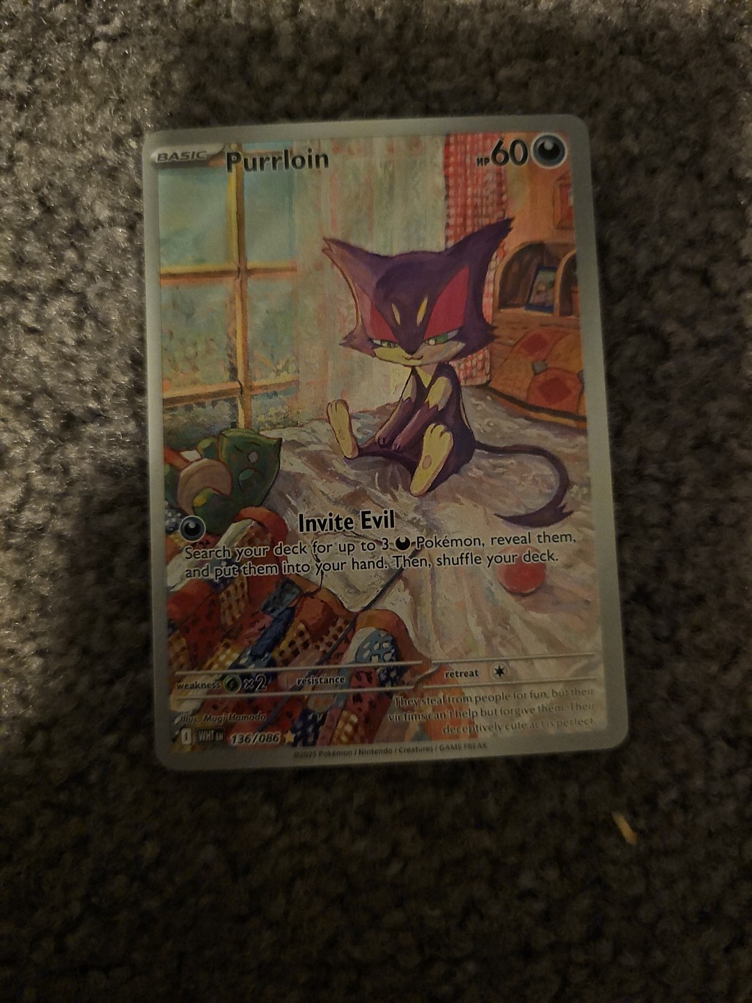 Purrloin 2025 Scarlet & Violet: White Flare #136/086 Illustration Rare Price Guide - Sports Card Investor Purrloin 2025 Scarlet & Violet: White Flare #136/086 Illustration Rare Price Guide - Sports Card Investor