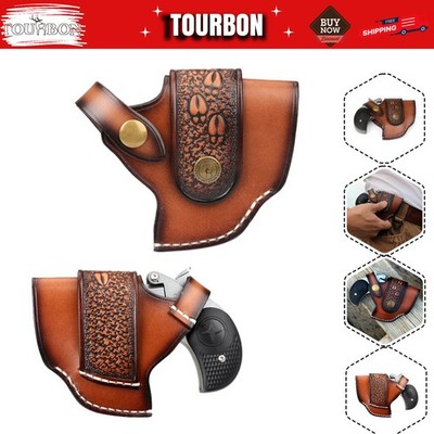 TOURBON Leather Gun Pocket Holster for Bond Arms Rough N Rowdy.45 410 Cross Draw