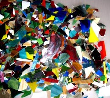 13 Pounds Stained Glass Pieces Assorted Colors/Craft - Mosaics - Art Projects 