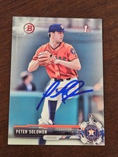 2017 Bowman PETER SOLOMON Astros In-Person Signed Autographed AUTO