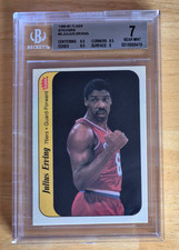 1986-87 86 Fleer Basketball Julius Erving Dr J #5 BGS 7 86 Philadelphia 76ers