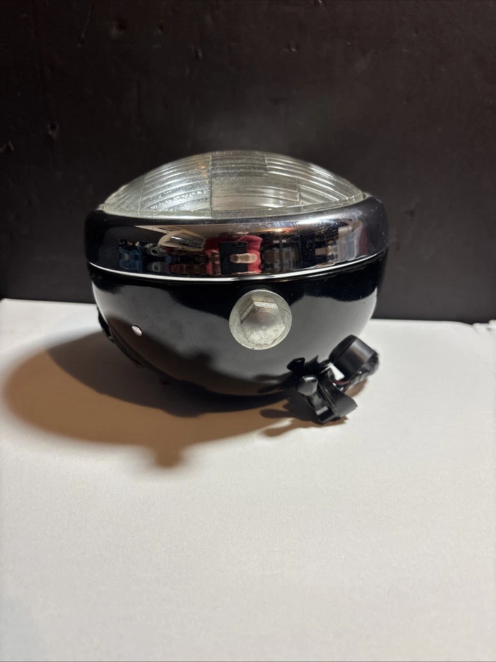 NOS Lucas 5 1/4" Headlamp Assembly MCH66 & Dip Switch Bultaco BSA Triumph Foto 3 de 4