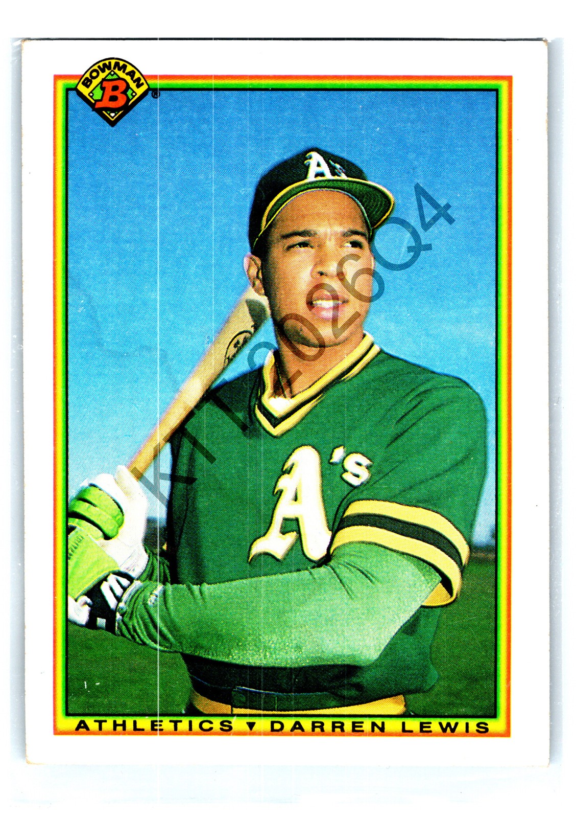 Darren Lewis #463 RC Oakland Athletics 1990 Bowman Excellent