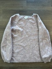 Wilfred Aritzia Heathered Pink Crewneck Pullover Sweater Size Large