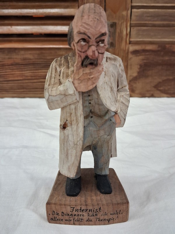 Jaschke Pretzl German Wooden Statue Handcarved