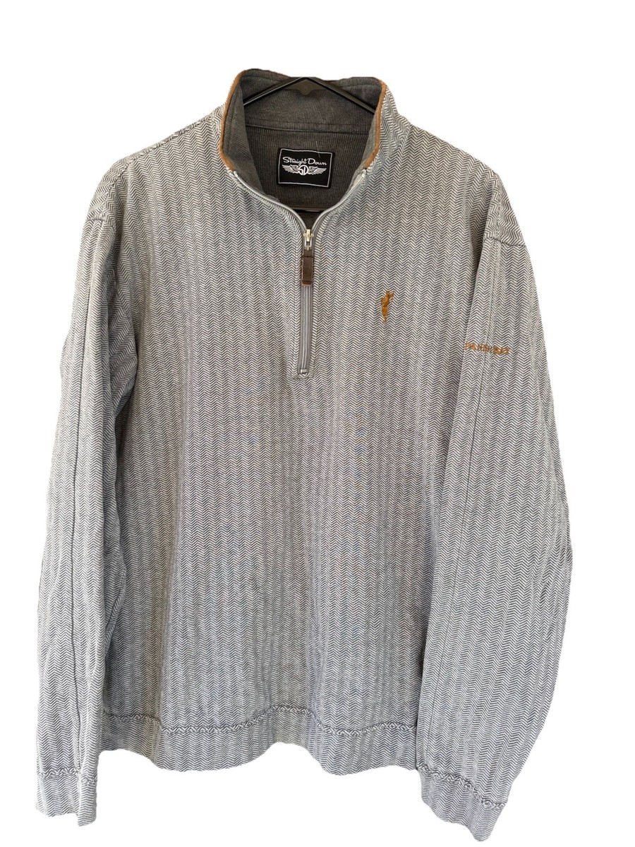 Pull Golf Greg Norman – The Links At Spanish Bay, 1/4 Zip, Blanc, XL, Neuf