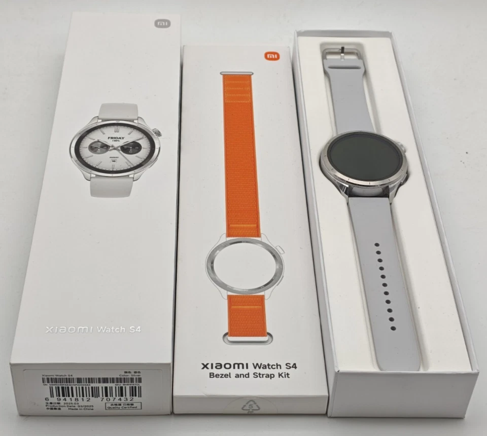 Xiaomi Watch S4 Silver + Bezel and Strap Kit-Festive Orange, Foto 1 von 5