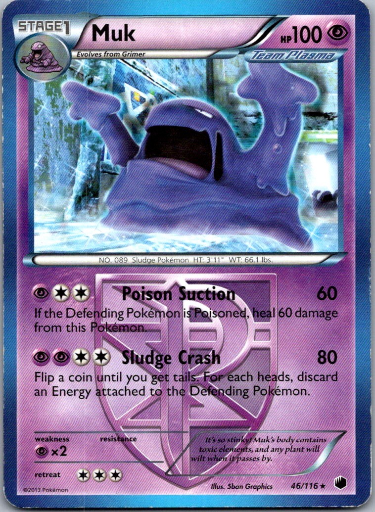 Muk (Team Plasma) 46/116 Plasma Freeze Rare LP
