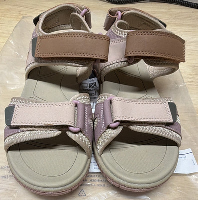 Lands' End Women s Strappy Hook & Loop Sandals Synthetic Mauve Quartz US 9 M