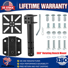 360&deg; Rotating Bench Mount Universal for Bench Vise & Grinder Notchers 7.9"x7.9"