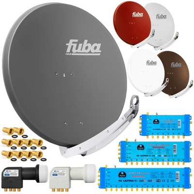 FUBA DAA 850 ALU Sat Anlage Antenne Spiegel 8 12 16 Teilnehmer Multischalter LNB