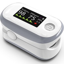 Pulse Oximeter, 4 Color OLED Display Oxygen Monitor Fingertip with 20  Memor...