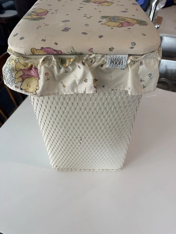 Vintage Badger Basket Classic Pooh Child Baby Laundry Hamper 14"W x10"D x16.5"H - Image 2 of 4