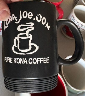 Kona Joe Coffee Black Ceramic Mug with Filter Base