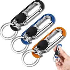 Men's Car Key Chain,3pcs Personalized Creative Stainless Steel Car Keychain for