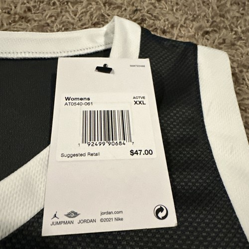 NWT Nike Jordan Jumpman Basketball Jersey Womens Size XXL Tank Top Grey New - Picture 4 of 6