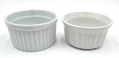 Corning Ware Chefmate Ramekins Stoneware Baking Dishes 4 oz 115 ml Lot of 2